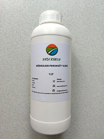 Hidrojen Peroksit (Perhidrol %50, H2O2) - 1 LT