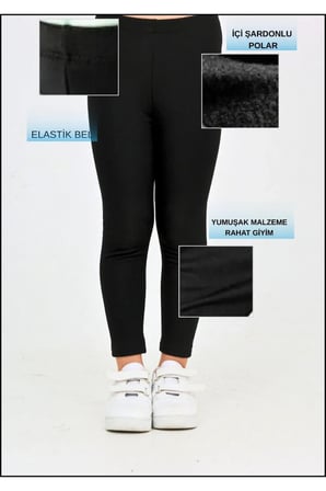 Kız - Erkek çocuk unisex kalın kışlık içi havlu - şardonlu termal içlik tayt