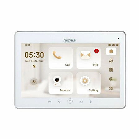 Dahua VTH5241DW-S2 10" Wi-Fi Dokunmatik Ekranlı Çok Yönlü Mikrofon Villa Tipi IP İnterkom İç Ünite