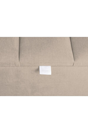 Vetra Mini Royal Bej Kumaş Sandıklı Puf- Gold Ayak Dekoratif Bench Puf