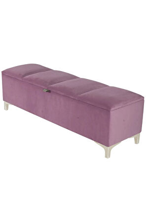 Vetra V2 Sandıklı Puf -  Pembe Dilimli Model Sandıklı Bench Puf - Sandıklı Yatak Ucu Bankı