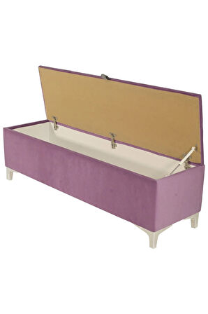 Vetra V2 Sandıklı Puf -  Pembe Dilimli Model Sandıklı Bench Puf - Sandıklı Yatak Ucu Bankı
