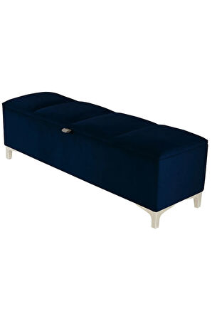 Vetra V2 Sandıklı Puf -  Mavi Dilimli Model Sandıklı Bench Puf - Sandıklı Yatak Ucu Bankı
