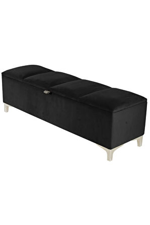 Vetra V2 Sandıklı Puf -  Antrasit Dilimli Model Sandıklı Bench Puf - Sandıklı Yatak Ucu Bankı