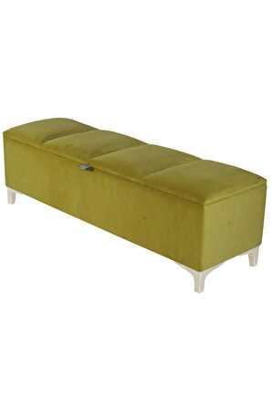 Vetra V2 Sandıklı Puf -  Hardal Dilimli Model Sandıklı Bench Puf - Sandıklı Yatak Ucu Bankı