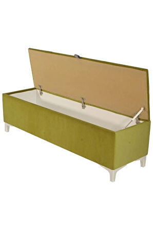 Vetra V2 Sandıklı Puf -  Hardal Dilimli Model Sandıklı Bench Puf - Sandıklı Yatak Ucu Bankı