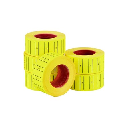 Özel Seri Sarı Etiketi - 12x21 mm - Rulo Fiyatlandırma Aracı Mağaza Gereci Ofis Malzemesi