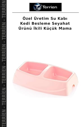 Özel Üretim Su Kabı Kedi Besleme Seyahat Ürünü İkili Küçük Mama