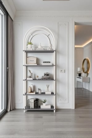 Çevir Kur Atlantik Çam Bohem Kitaplık | Çok Amaçlı, 5 Raflı, Dekoratif Dolap 199x69x27 Cm