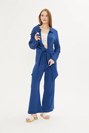 Asimetrik Müslin Ceket