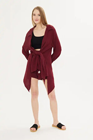 Asimetrik Müslin Ceket