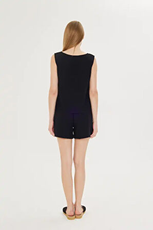 Sıfır Kol Müslin Bluz