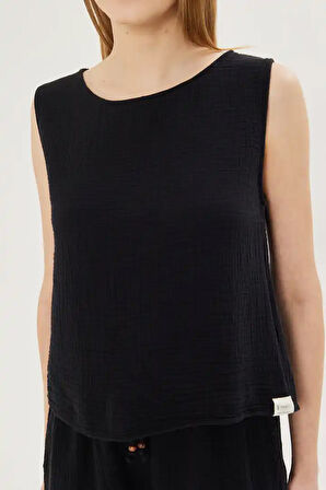 Sıfır Kol Müslin Bluz