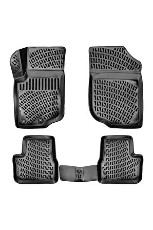 Peugeot 207 2012 Araca Özel Tasarım 3D Havuzlu Paspas