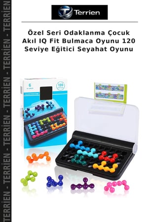Özel Seri Odaklanma Çocuk Akıl IQ Fit Bulmaca Oyunu 120 Seviye Eğitici Seyahat Oyunu