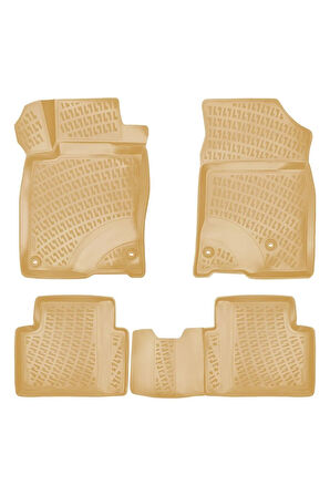 Honda Civic SEDAN 2019 Araca Özel Tasarım 3D Havuzlu Bej Paspas