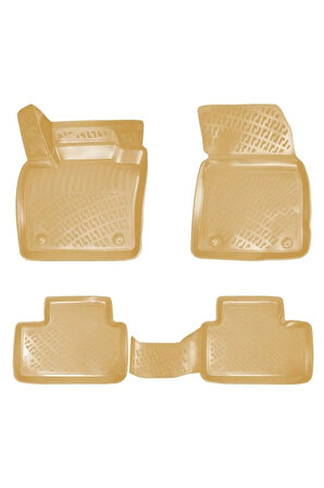 Volvo XC-40 2023 Araca Özel Tasarım 3D Havuzlu Bej Paspas