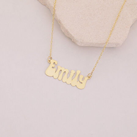 Vaoov 925 Ayar Gümüş Sevimli Yazı Karakteri İsim Kolye