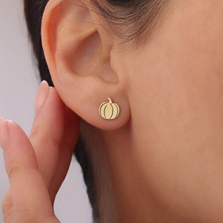 925 Ayar Gümüş Bal Kabağı Küpe