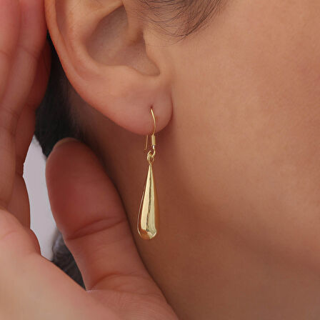 925 Ayar Gümüş Sallantılı Damla Küpe