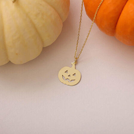 925 Ayar Gümüş Yeni Yıl Bal Kabağı Kolye