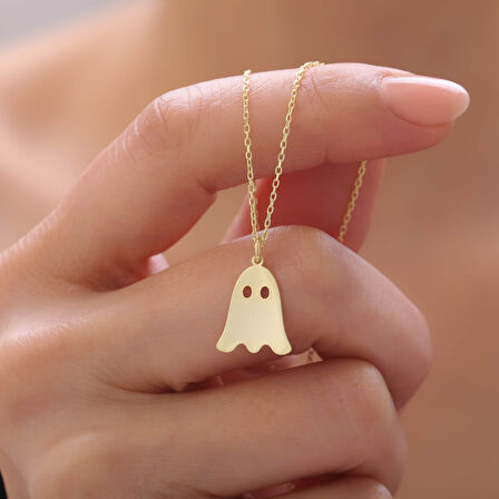 925 Ayar Gümüş Ghosting Hayalet Figürü Kolye