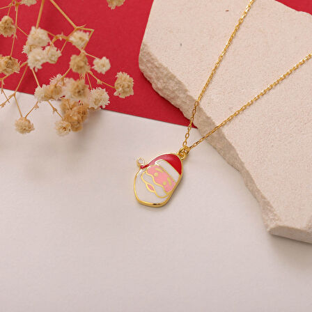 925 Ayar Gümüş Yılbaşı Hediyesi Noel Baba Kolye