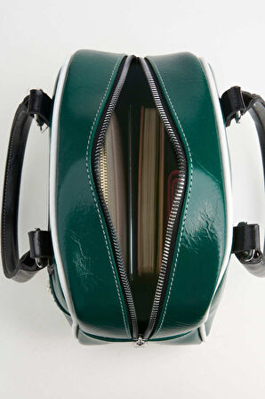 Kadın Yeşil Retro Spor Ayarlanabilir Askılı Fermuar Kapama El Kol Ve Omuz Çantası