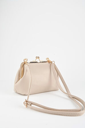 Kadın Vizon Anahtar Charm Hediyeli Burs Kapama Astarlı El Kol Ve Omuz Çantası