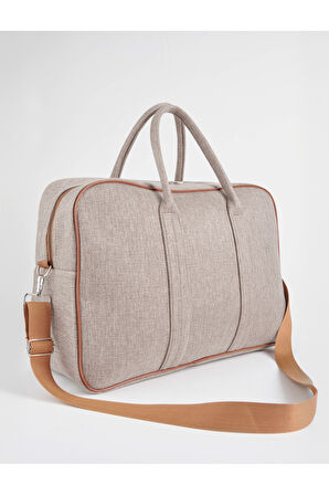 Unisex Koyu Vizon Okul İş Anne Bebek Büyük Boy Fermuar Kapama El Kol Ve Omuz Çantası