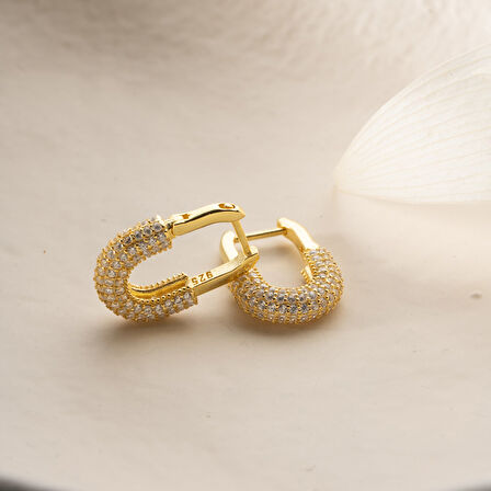 925 Ayar Gümüş Çengelli İğne Küpe