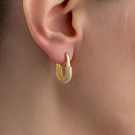 925 Ayar Gümüş Çengelli İğne Küpe