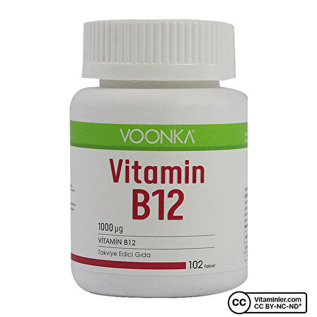 Voonka Vitamin B12 102 Tablet - AROMASIZ