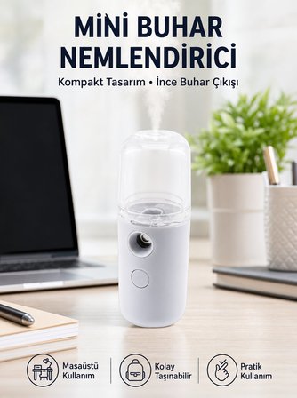 Mini Şarjlı Buhar Nemlendirici – Taşınabilir Enerji Tasarruflu Kablosuz Kullan