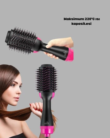 220°C Profesyonel Fön Tarağı – Negatif İyon Teknolojili 3 Isı Kademeli 1200W
