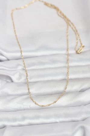 CM 14K Gold Renk Burgu Model 60 cm Kadın Kolye 5886