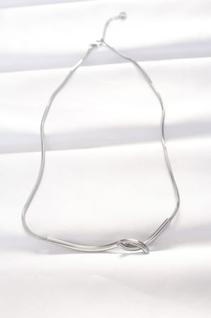 316L Çelik Silver Renk Kolye 5886