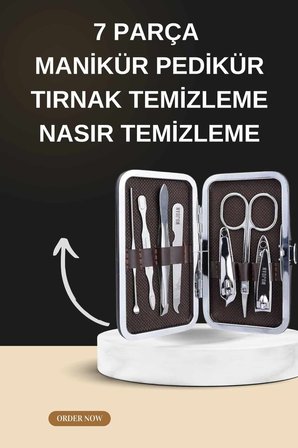 Manikür Pedikür Seti İkili Set El ve Ayak Bakımı Nasır Temizleme Protez Tırna