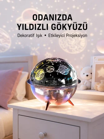 Galaksi Ve Yıldız Efektli Nemlendirici İ̇Şık Projektörü Yeni Nesil