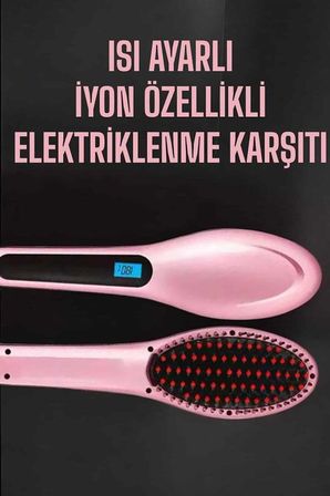 Fön Tarağı Saç Düzleştirici Sıkı Dişli Isı Ayarlı Elektriklenme Karşıt?