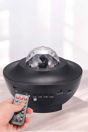 Projektör Yıldız Gece Lambası Disko Topu Bluetooth Bağlantılı Taşınabilir ?