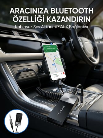 Kablosuz Müzik Aktarımı Sağlayan USB AUX Adaptörü