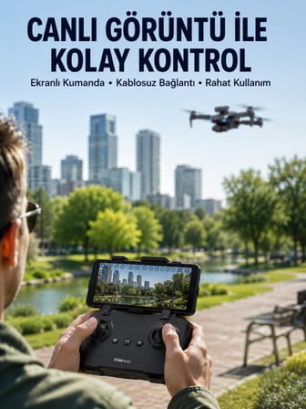 Katlanabilir Çift Kameralı Drone ile Havadan Fotoğraf ve Video Çekimi