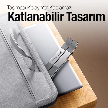ALLY MC N3-2 Katlanabilir Metal Masaüstü Laptop Standı-(5775)