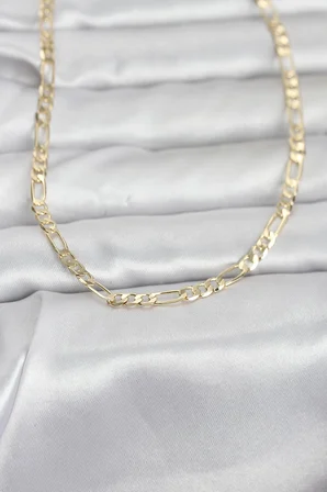 CM 14K Gold Renk Kuşgözü Zincir Model 60 cm Kadın Kolye 5886