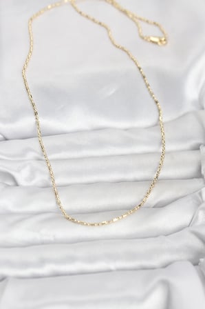 CM 14K Gold Renk Zincirli 60 cm Kadın Kolye 5886