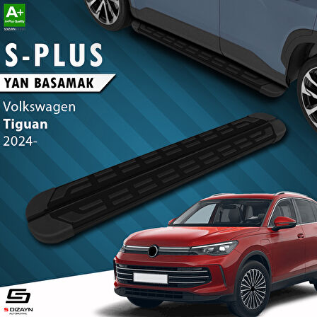 S-Dizayn VW Tiguan 3 S-Plus Siyah Yan Basamak 183 Cm 2024 Üzeri A+ Kalite