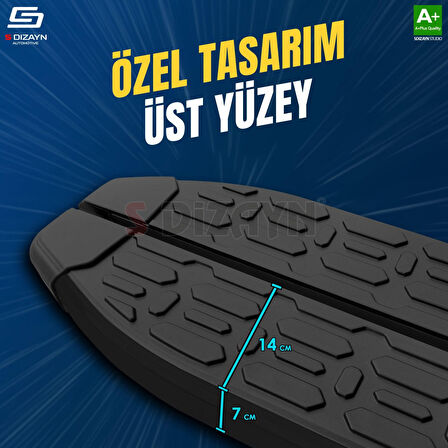 S-Dizayn VW Touareg 3 Evo Siyah Yan Basamak 193 Cm 2018 Üzeri A+ Kalite