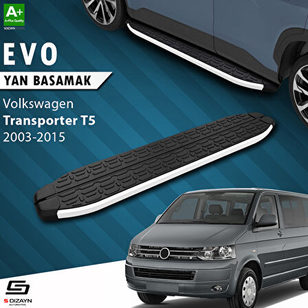 S-Dizayn VW Transporter T5 Uzun Şase Evo Aluminyum Yan Basamak 253 Cm 2003-2015 A+ Kalite