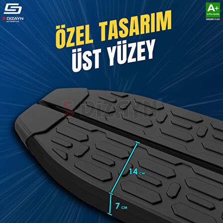 S-Dizayn VW Transporter T7 Kısa Şase Evo Siyah Yan Basamak 223 Cm 2024 Üzeri A+ Kalite